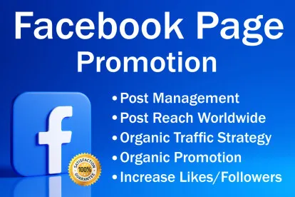 Promote Your facebok page Views, likes and Followers 100% Guarantee