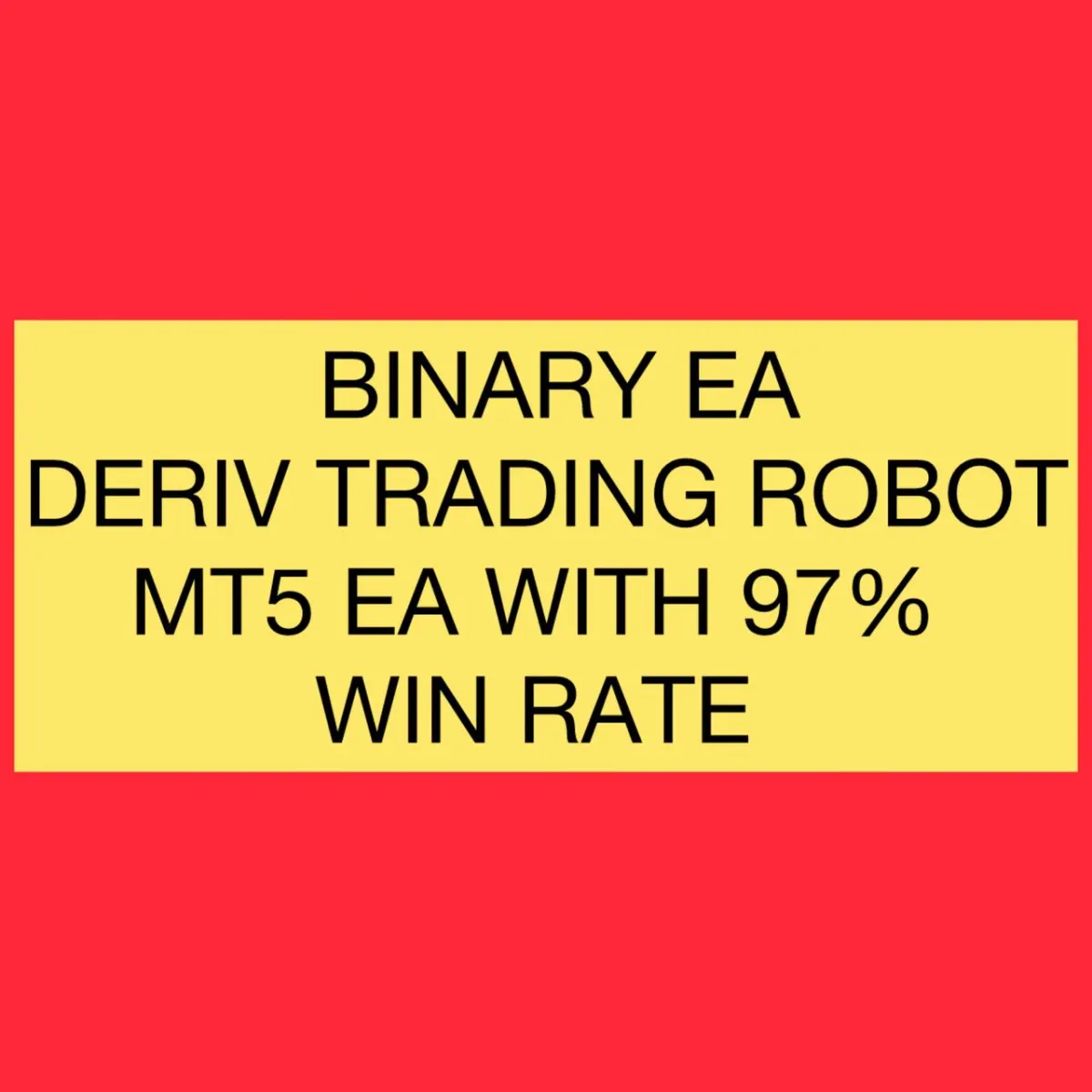 i will Give you 97% Win Rate Binary & Volatility MT5 Trading Robot for Deriv"