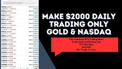 I will give you nasdaq and gold mt4 trading robot forex robot for gold and indices